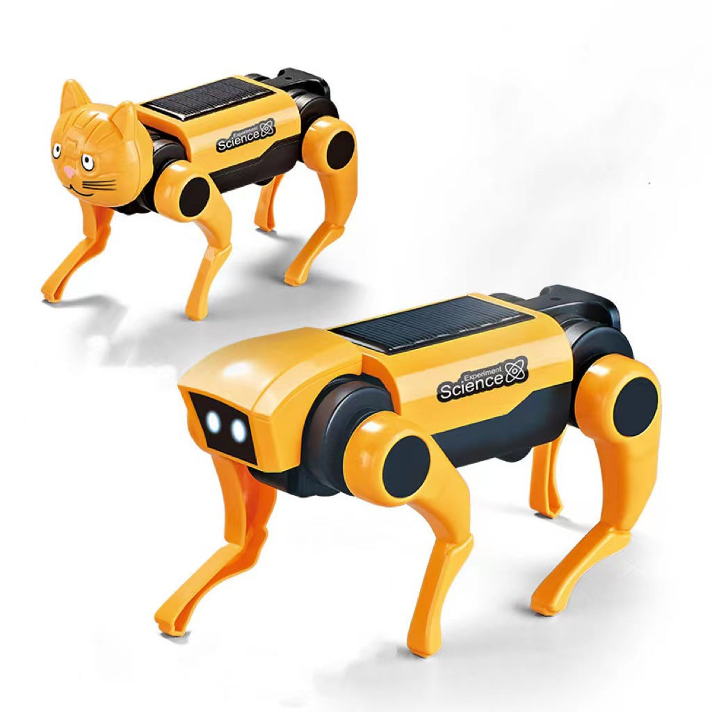 Science And Education Solar Robot Dog Handmade Diy Assembled Scientific Experiment Toy Parent-child Interactive Robot Wholesale