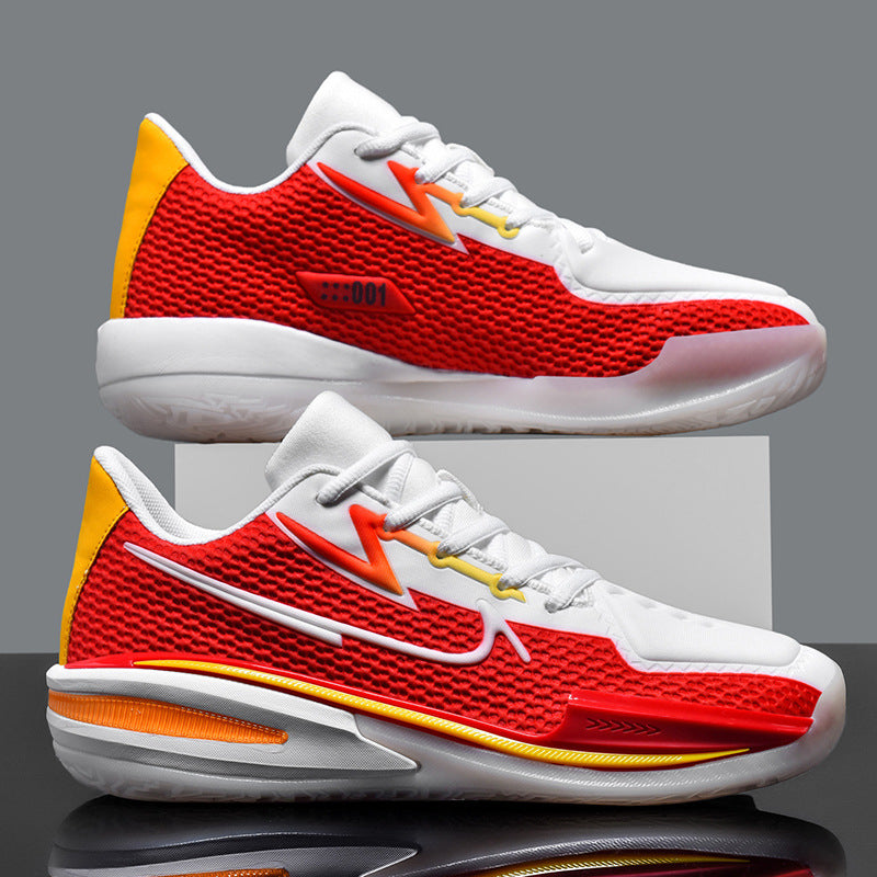 Autumn 2024 New Couple All-match Casual Sports Shoes Breathable Mesh Non-slip Wear-resistant Practical Basketball Shoes