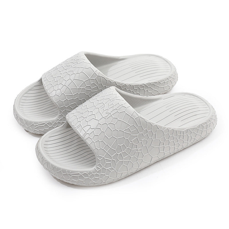 New Texture Home Slippers Summer Thick Sole Floor Bathroom Slipper For Women Men Non-slip House Shoes