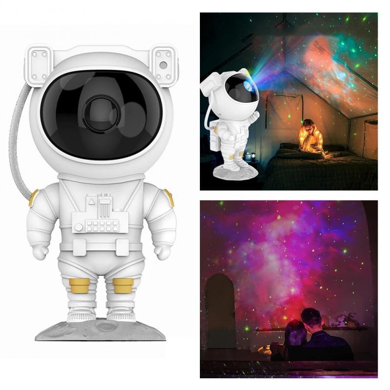 Creatieve Astronaut Galaxy Sterrenhemel Projector Nachtlampje USB Sfeer Slaapkamer Tafellamp