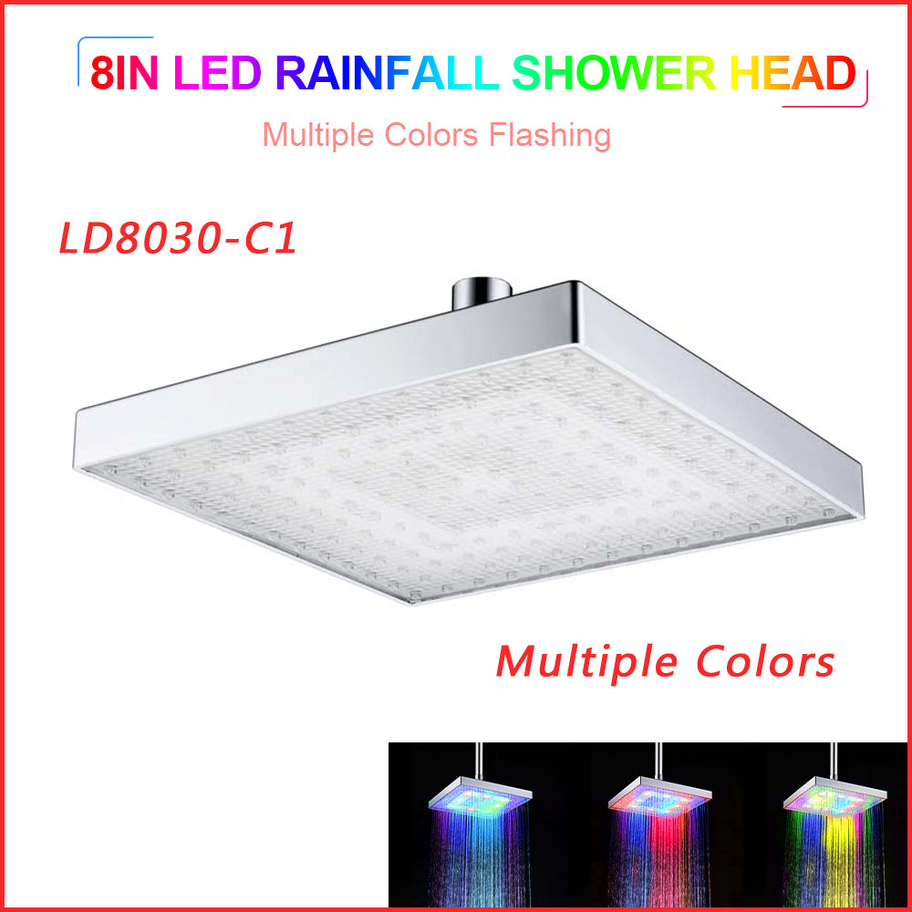 LED Colorful Top Spray Luminous Color-changing Shower