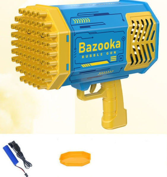 Bubble Gun Rocket 69 Gaten Zeepbellen Machinegeweer Vorm Automatische Blower Met Licht Speelgoed Voor Kinderen Pomperos