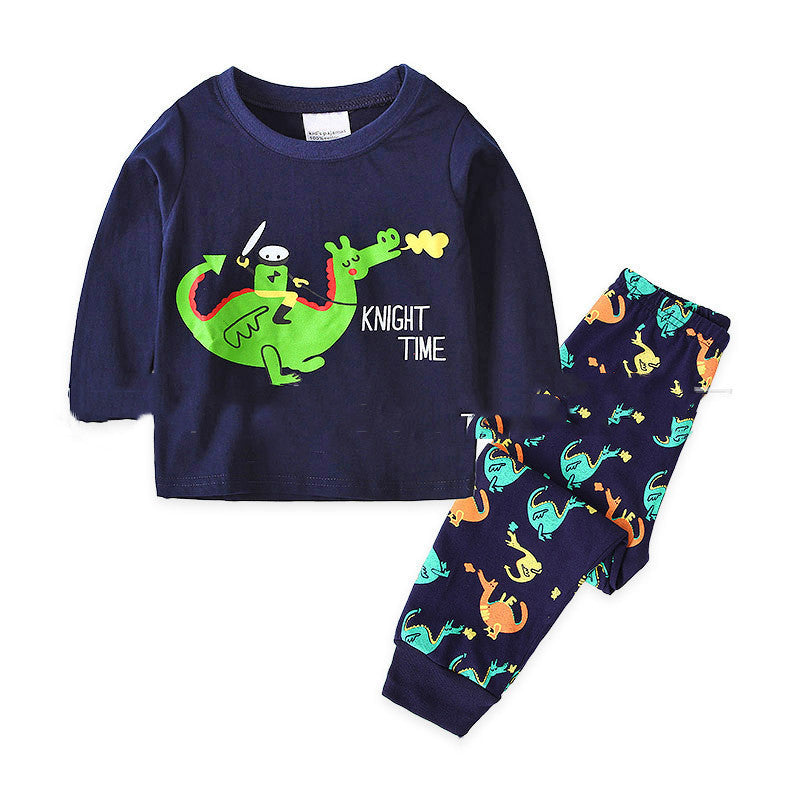 New Children's Loungewear Set Dinosaur Pattern Children Clothes