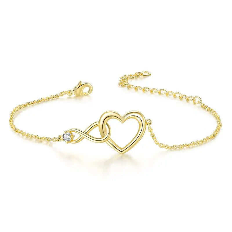 Heart-shape Bracelet Fashion Jewelry Versatile Love Bracelet Gift For Girlfriend Valentine's Day jewellery Umar Ahmed Gold 