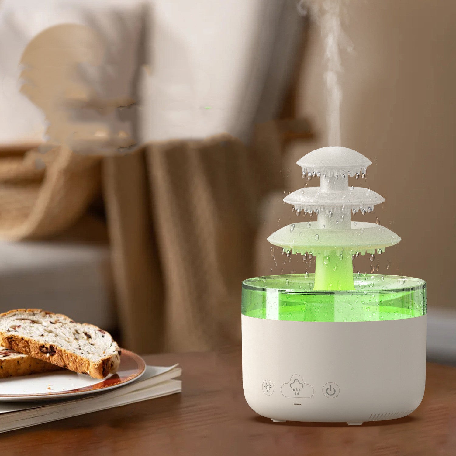 Nieuwe Cloud Rain Luchtbevochtiger Essentiële Olie Aromatherapie Diffuser USB Mute Mist Luchtbevochtiger Met Kleurrijk Licht