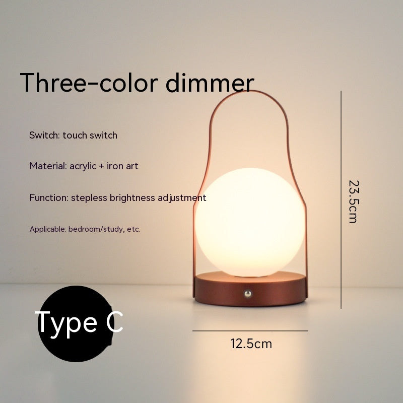 Creative Charging LED Portable Simplicity Table Lamp Small Night Lamp