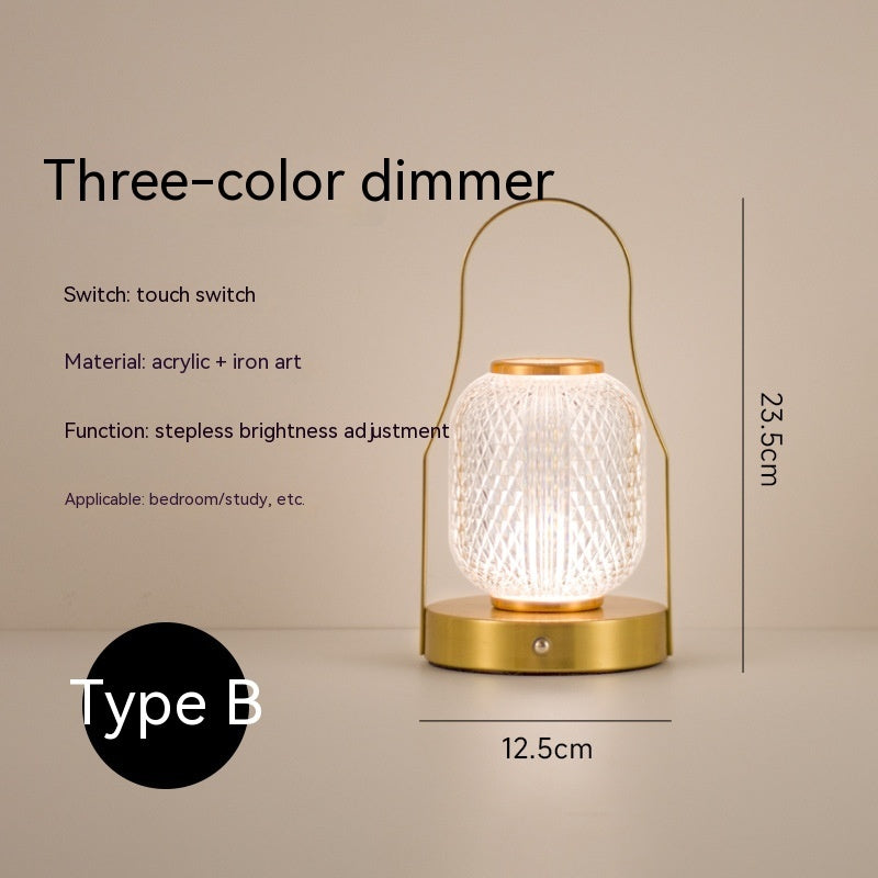 Creative Charging LED Portable Simplicity Table Lamp Small Night Lamp