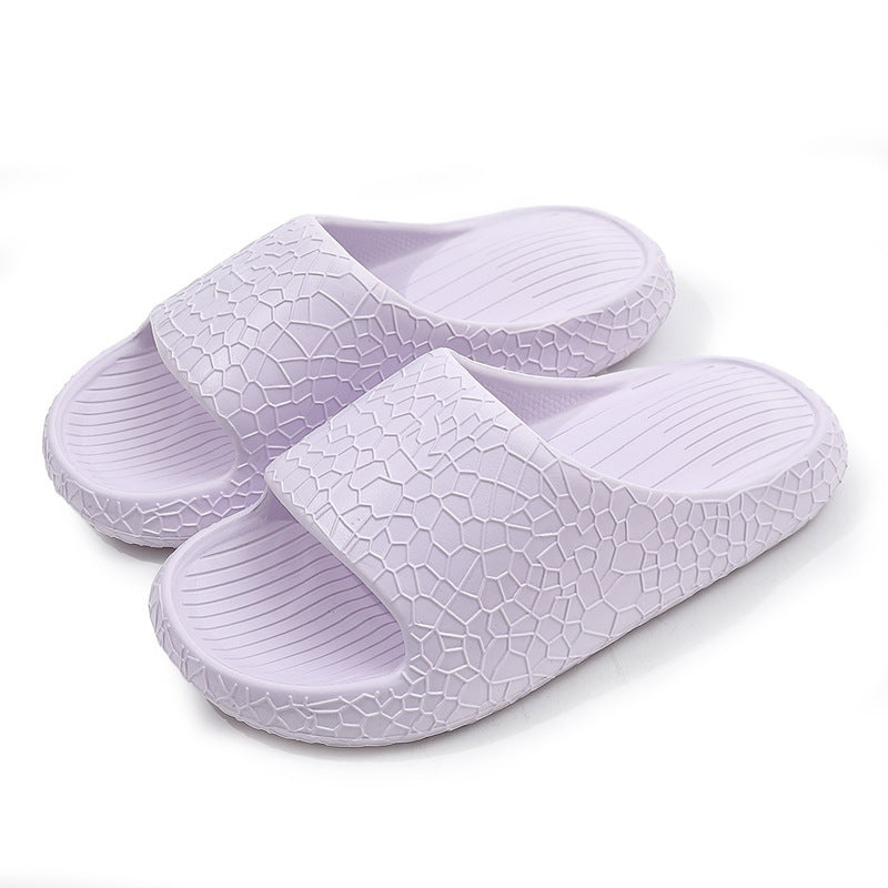 New Texture Home Slippers Summer Thick Sole Floor Bathroom Slipper For Women Men Non-slip House Shoes