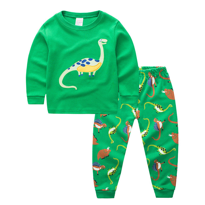 Nieuwe kinderloungekledingset met dinosauruspatroon kinderkleding