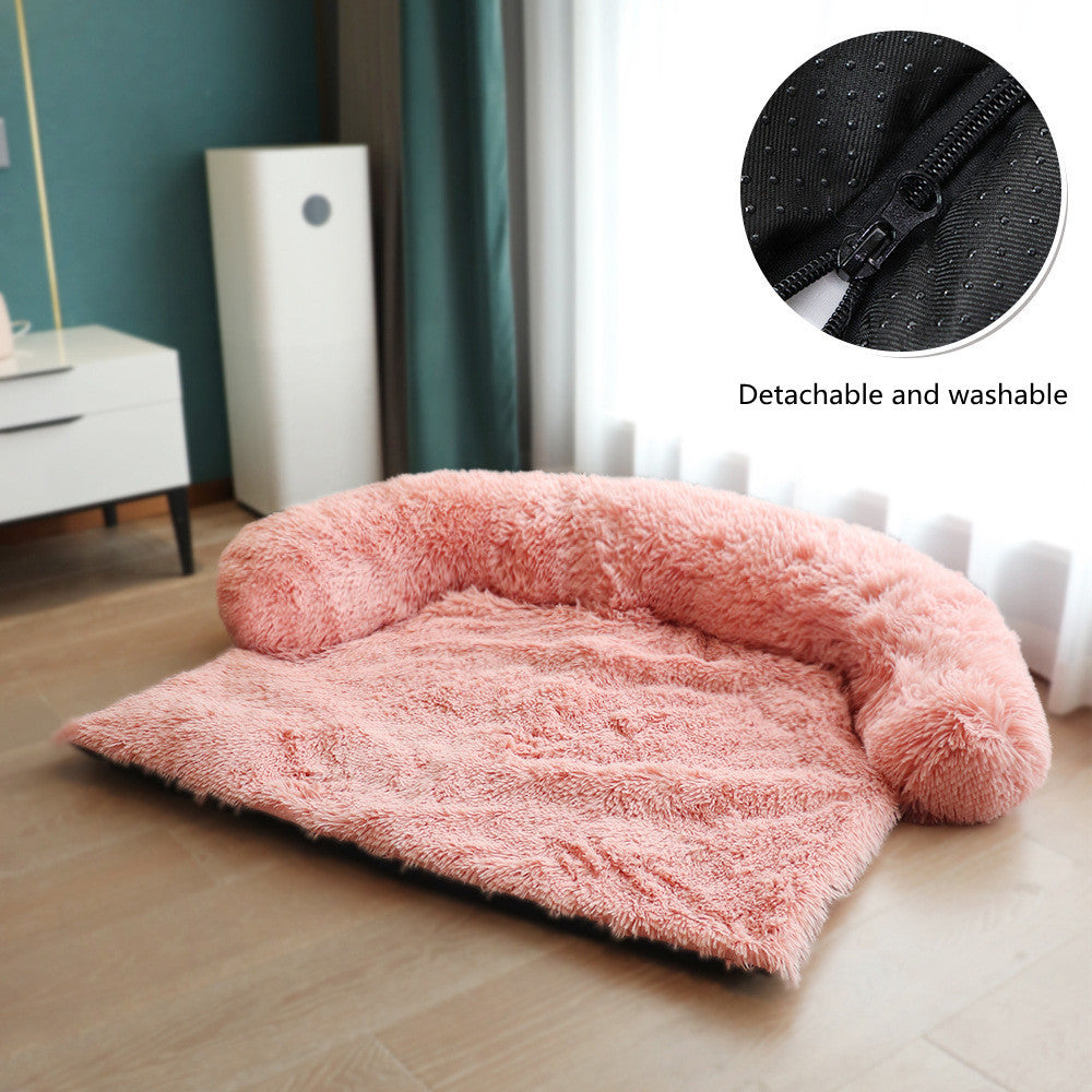 Removable Pet Dog Mat Sofa Dog Bed Soft Pad Blanket Cushion Home Washable Rug Warm Cat Bed Mat For Couches Car Floor Protector