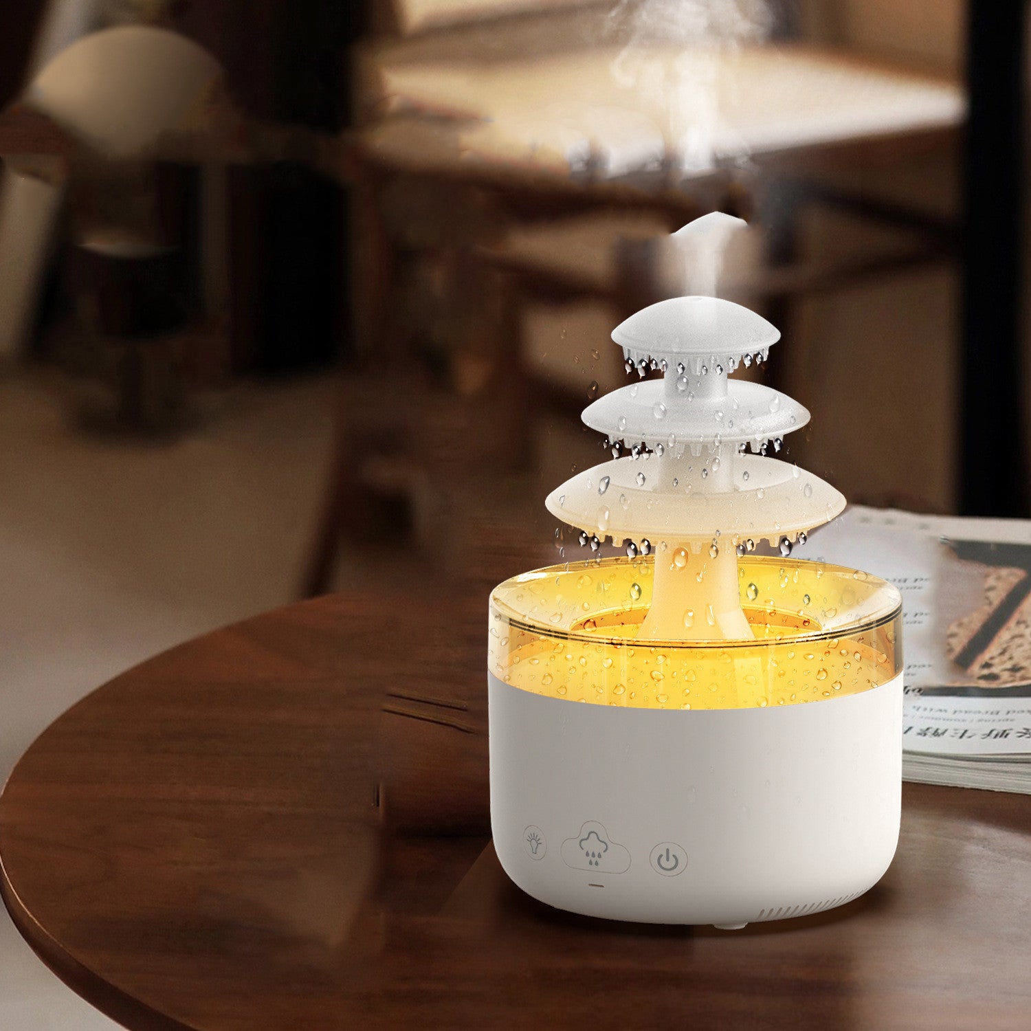 Nieuwe Cloud Rain Luchtbevochtiger Essentiële Olie Aromatherapie Diffuser USB Mute Mist Luchtbevochtiger Met Kleurrijk Licht