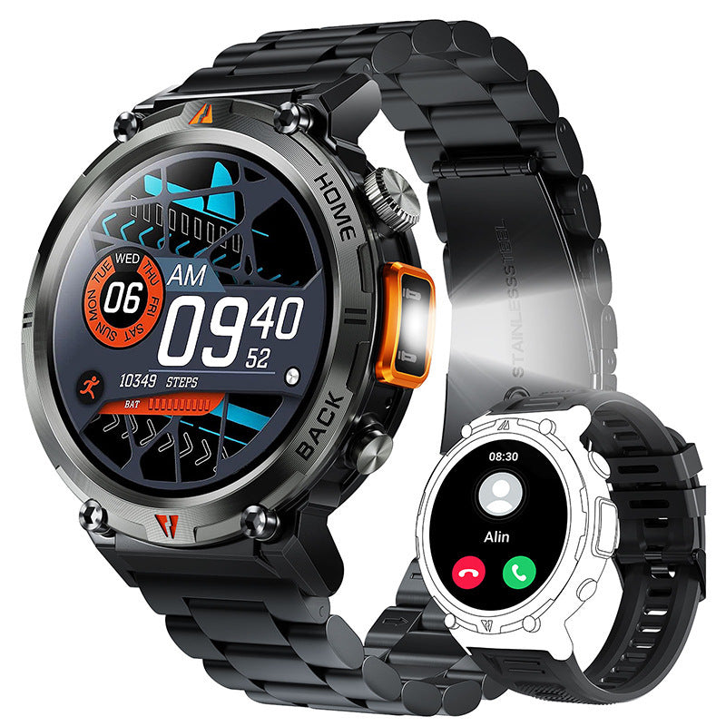 LED-zaklamp 145 scherm Bluetooth Smart Watch