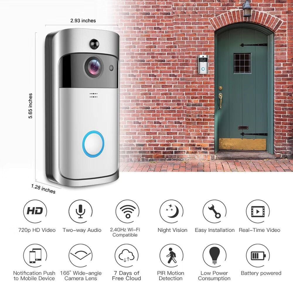 Video Doorbell Smart Wireless WiFi Security Door Bell