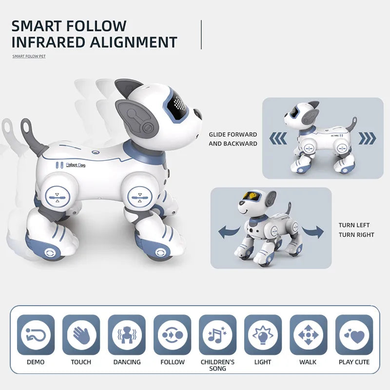 RC Robot Elektronische Hond Stunt Hond Spraakopdracht Programmeerbaar Aanraakgevoel Muzieklied Robot Hond voor kinderspeelgoed