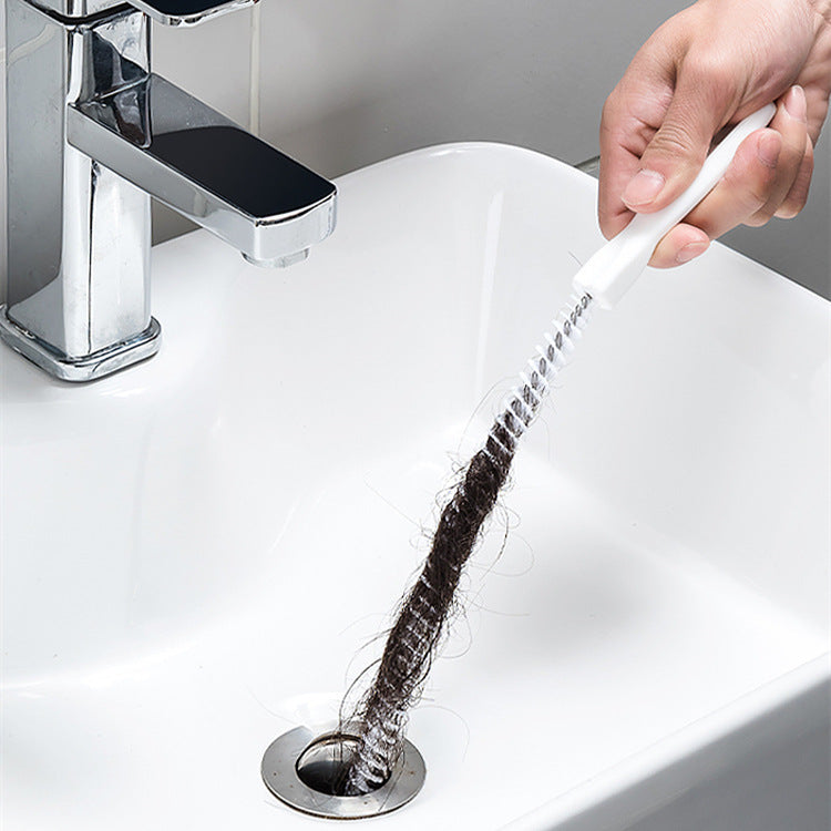 Drague à tuyaux flexibles, nettoyeur de cheveux d'égout, brosse de nettoyage de lavabo, outil d'artefact de conduite d'eau 