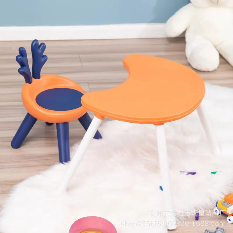 Children's Student's Desk And Chair Children's Dining Table And Chair Kindergarten's Table And Chair Plastic Game Table Baby's Call Chair Rabbit Ear Chair Umar Ahmed 